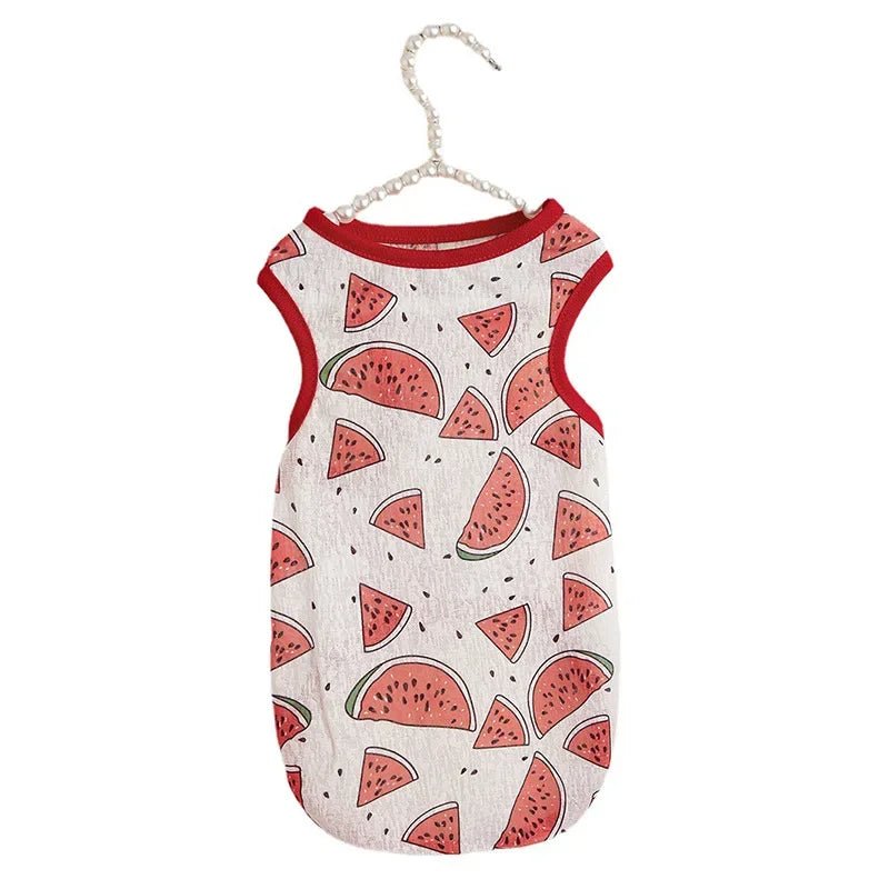Sunscreen Clothes for Cats Summer Pet Vest Cute Print Cat Puppy Clothing Ultra-thin - Maxwell shop