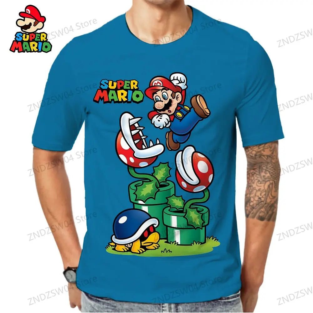 Y2k Men's Children's T-Shirt 3D Print 2026 Tops Super Mario Anime - Maxwell shop