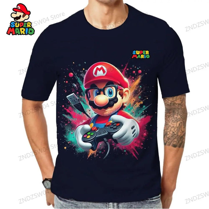 Y2k Men's Children's T-Shirt 3D Print 2026 Tops Super Mario Anime - Maxwell shop
