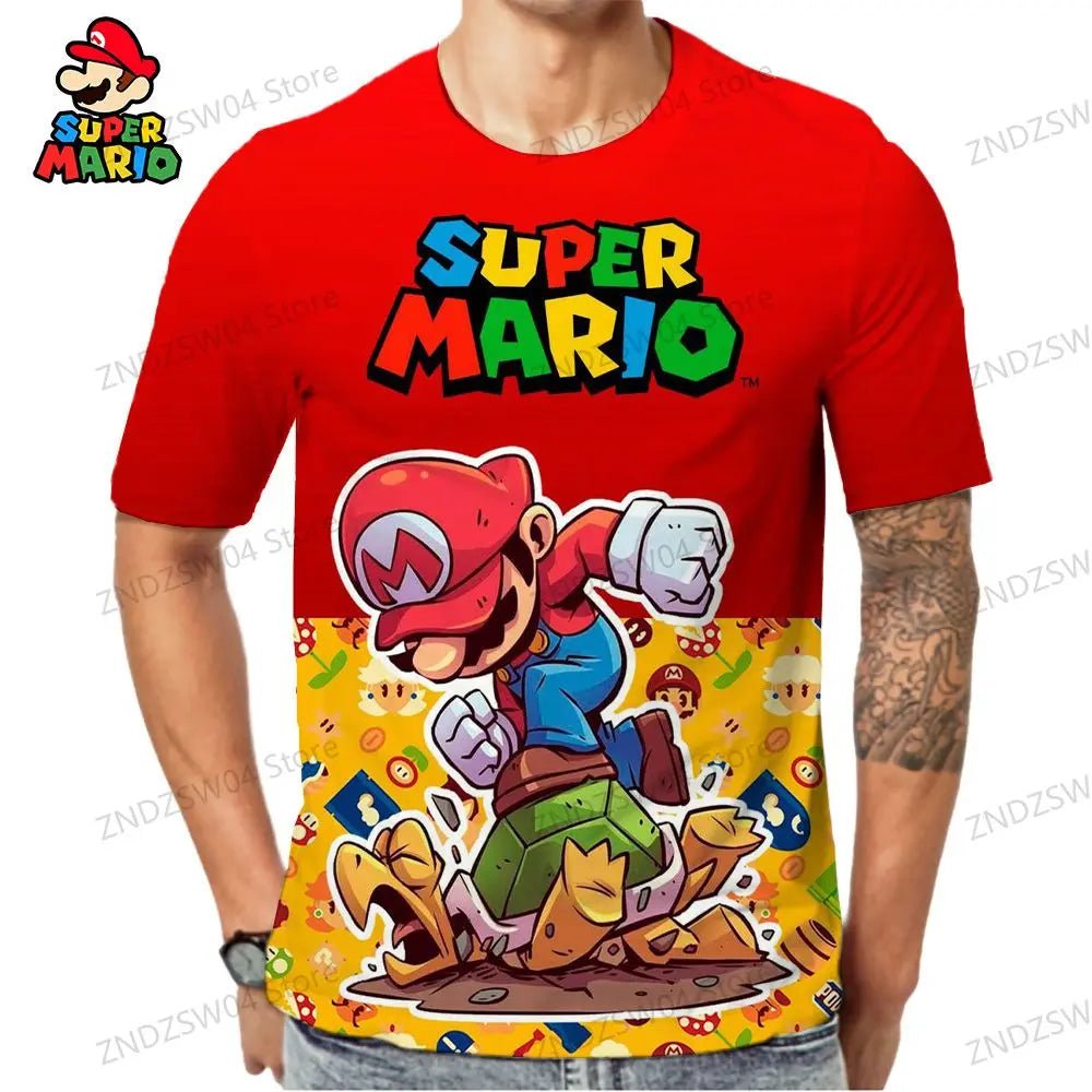 Y2k Men's Children's T-Shirt 3D Print 2026 Tops Super Mario Anime - Maxwell shop