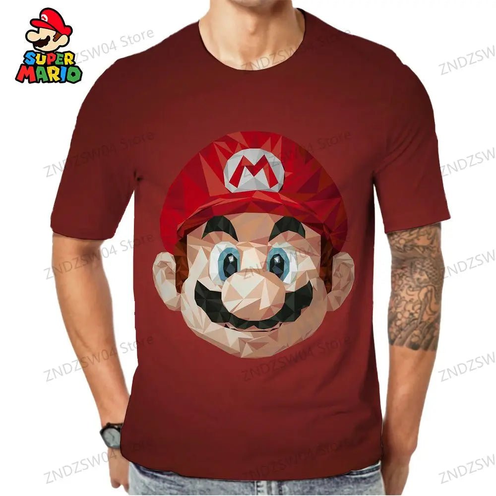 Y2k Men's Children's T-Shirt 3D Print 2026 Tops Super Mario Anime - Maxwell shop