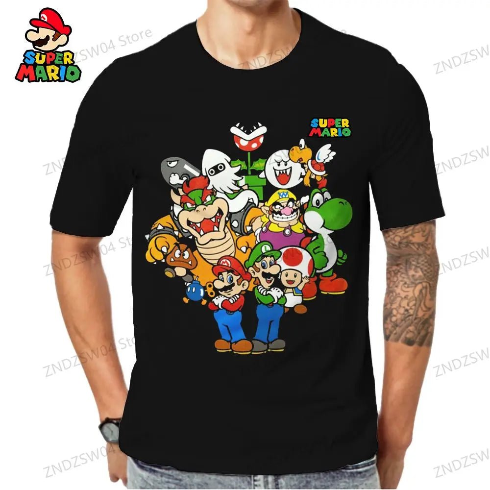 Y2k Men's Children's T-Shirt 3D Print 2026 Tops Super Mario Anime - Maxwell shop