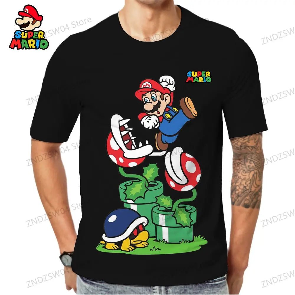 Y2k Men's Children's T-Shirt 3D Print 2026 Tops Super Mario Anime - Maxwell shop