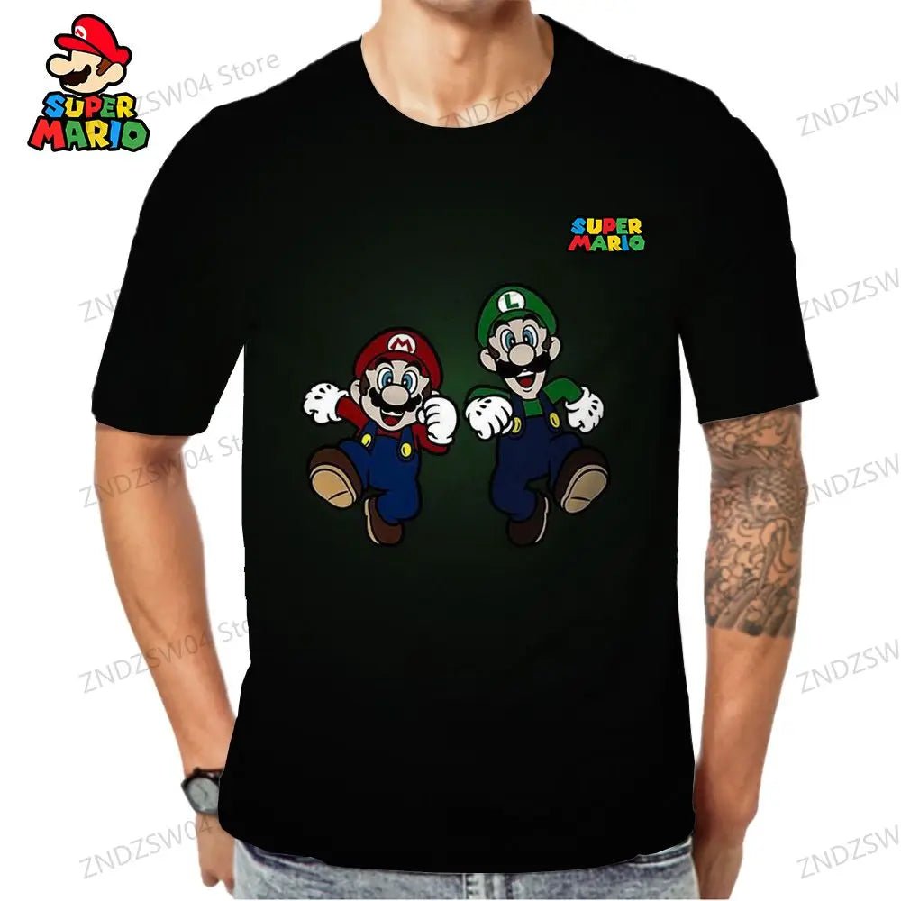 Y2k Men's Children's T-Shirt 3D Print 2026 Tops Super Mario Anime - Maxwell shop